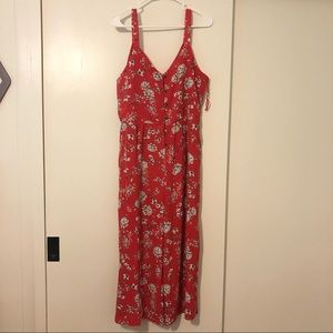 Cute Red Floral Romper